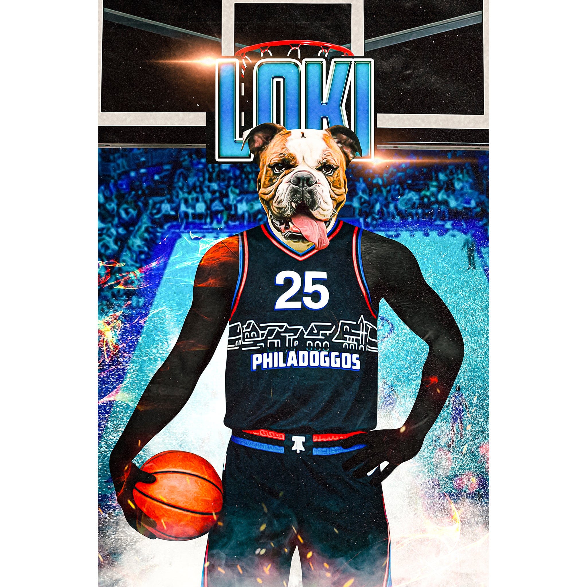 &#39;Philadoggos 76ers&#39; Digital Portrait