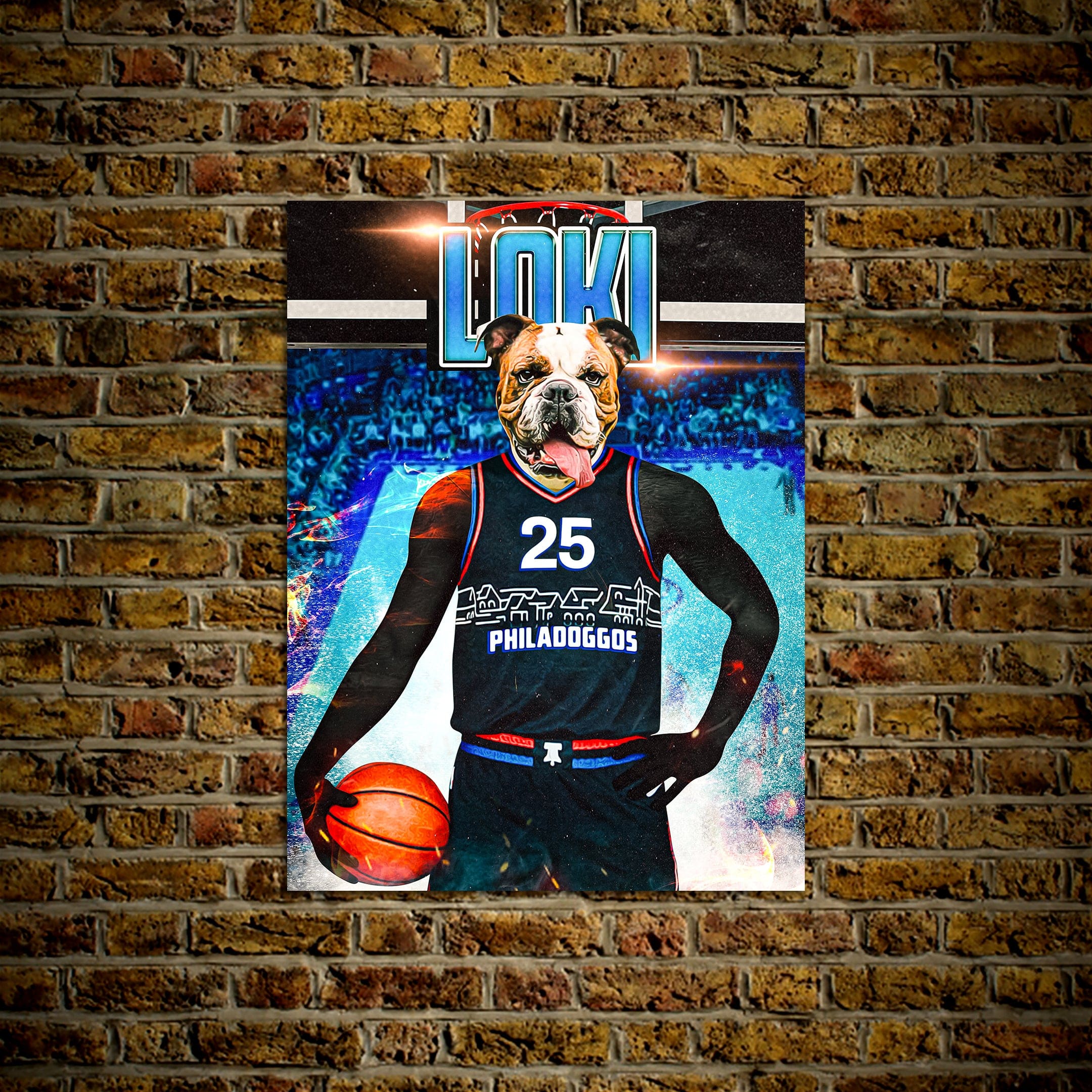 &#39;Philadoggos 76ers&#39; Personalized Pet Poster