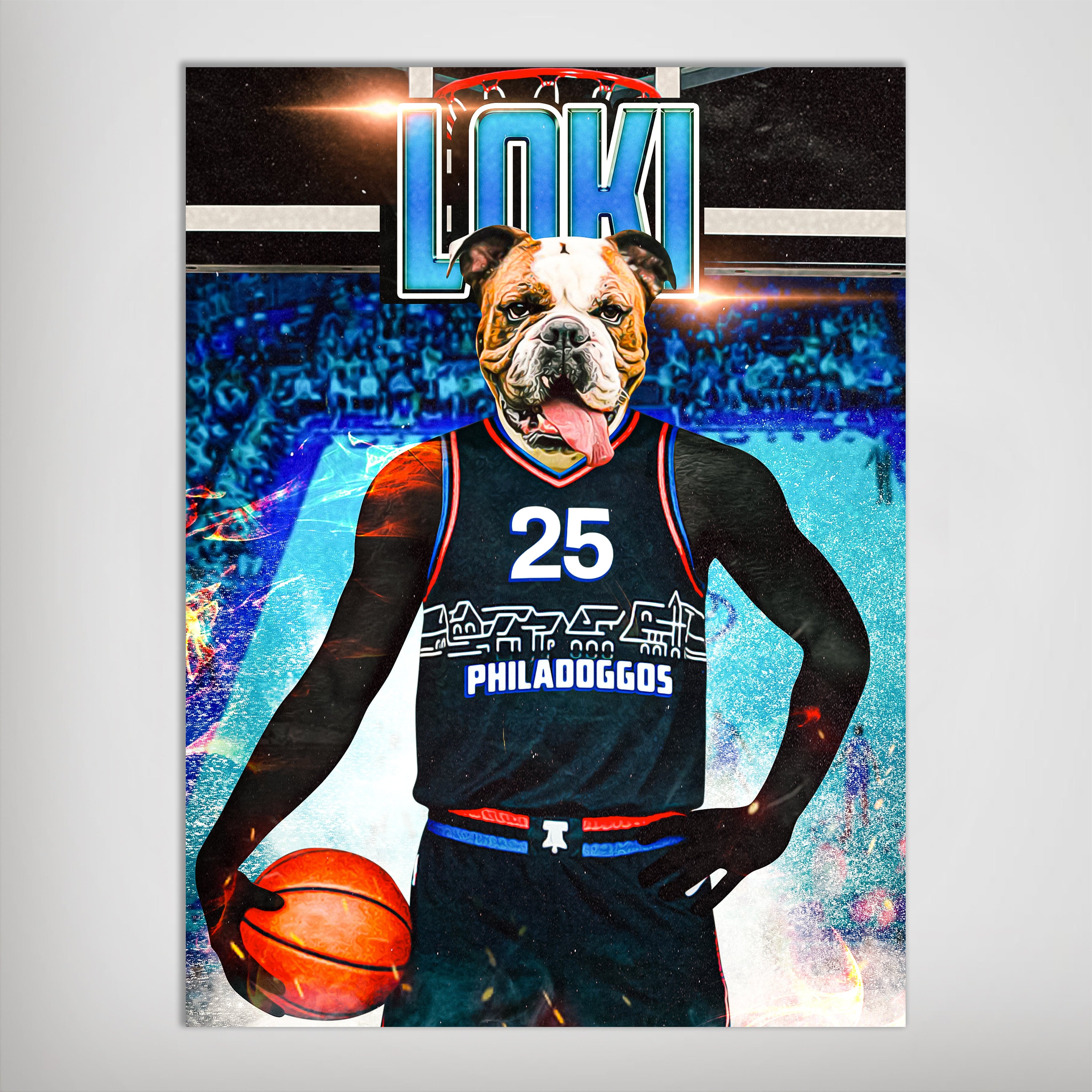 &#39;Philadoggos 76ers&#39; Personalized Pet Poster