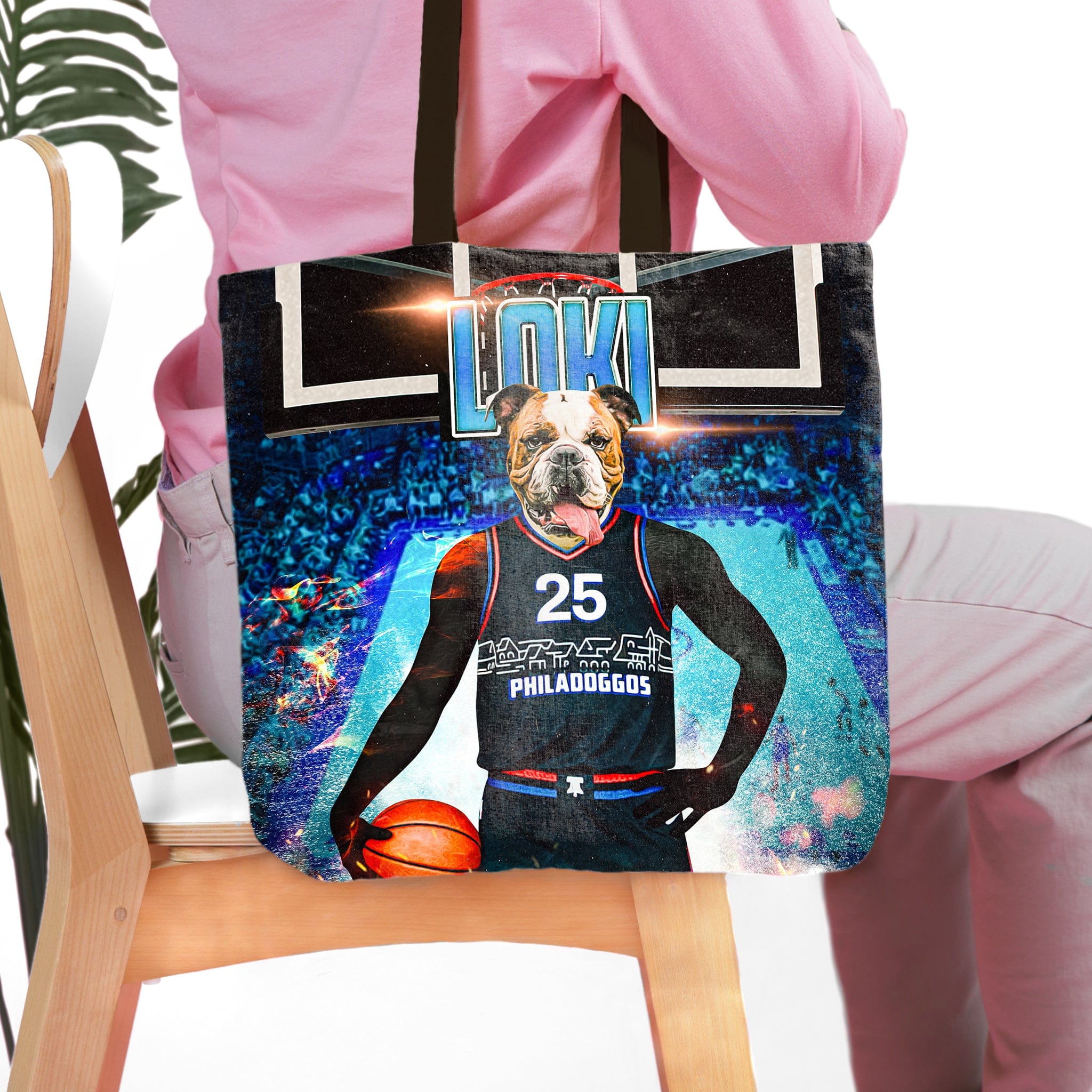 &#39;Philadoggos 76ers&#39; Personalized Tote Bag