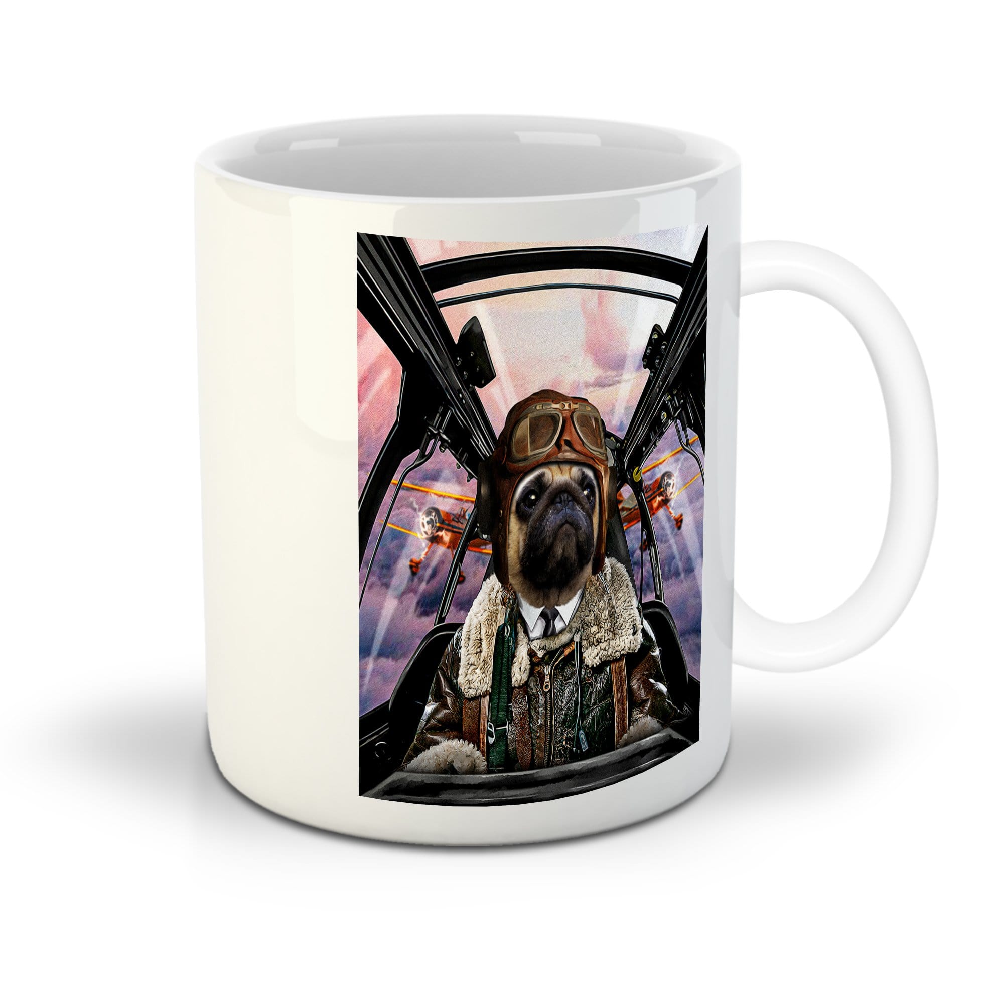 &#39;The Pilot&#39; Custom Pet Mug