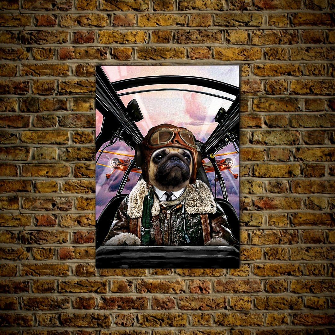 &#39;The Pilot&#39; Personalized Dog Poster