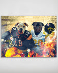 Póster Personalizado para 2 mascotas 'Pittsburgh Doggos'