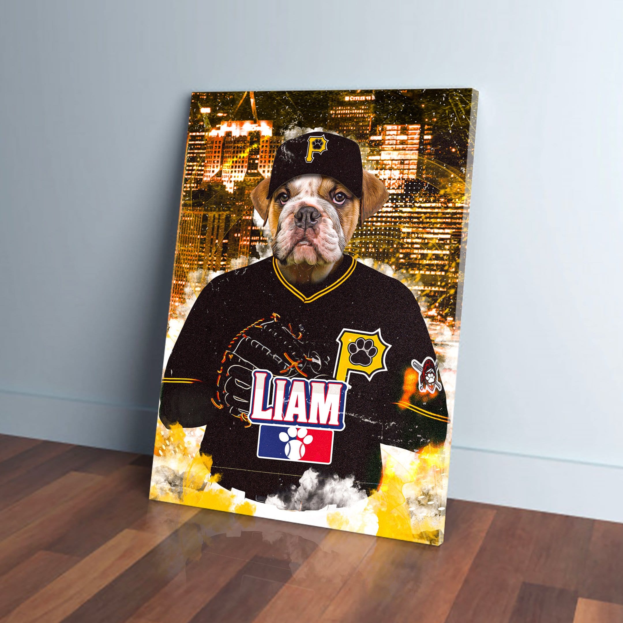 &#39;Pittsburgh Pawrates&#39; Personalized Pet Canvas