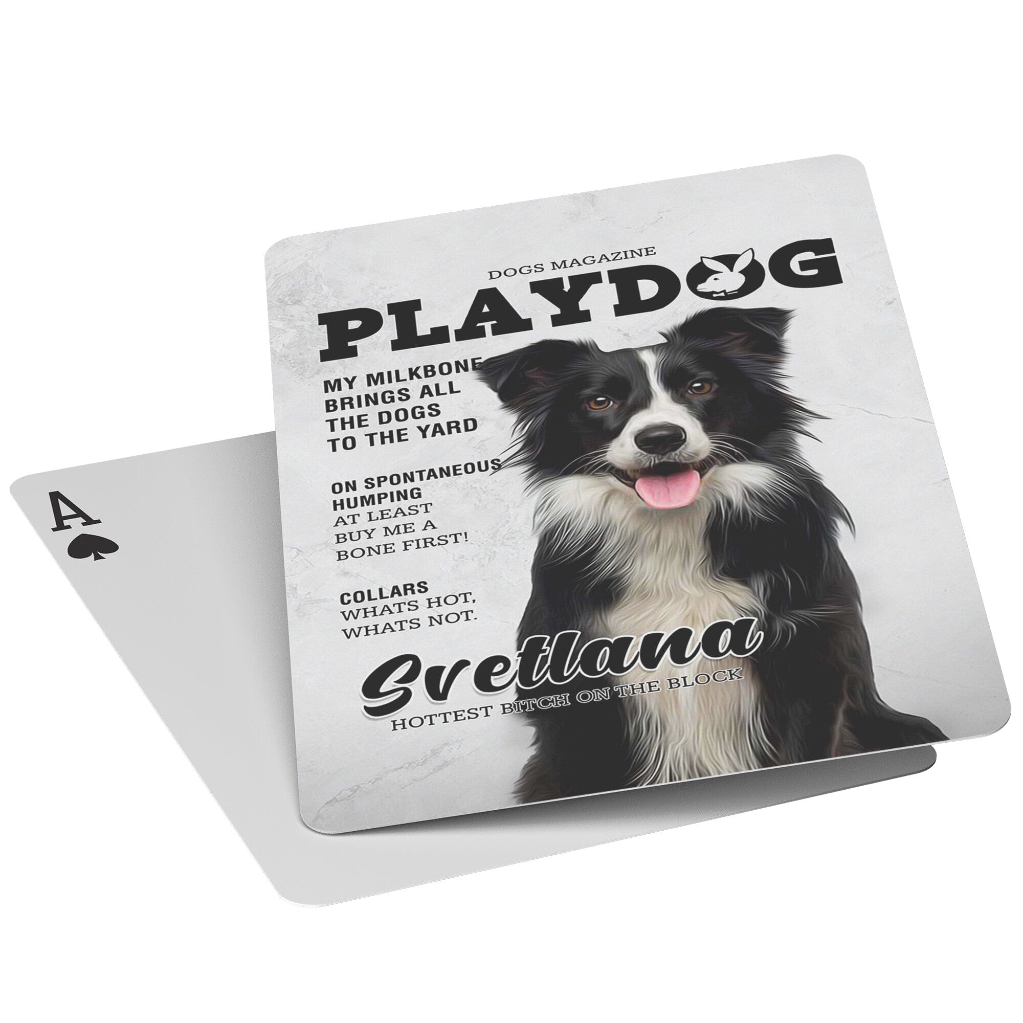 &#39;Playdog&#39; Personalized Pet Playing Cards