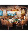'The Poker Players' Personalized 4 Pet Blanket