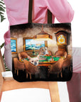 'The Poker Players' Personalized 2 Pet Tote Bag