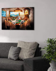 'The Poker Players' Personalized 3 Pet Canvas