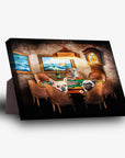 'The Poker Players' Personalized 3 Pet Standing Canvas
