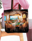 'The Poker Players' Personalized 3 Pet Tote Bag