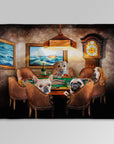 'The Poker Players' Personalized 4 Pet Blanket
