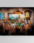 'The Poker Players' Personalized 6 Pet Blanket