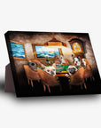 'The Poker Players' Personalized 6 Pet Standing Canvas