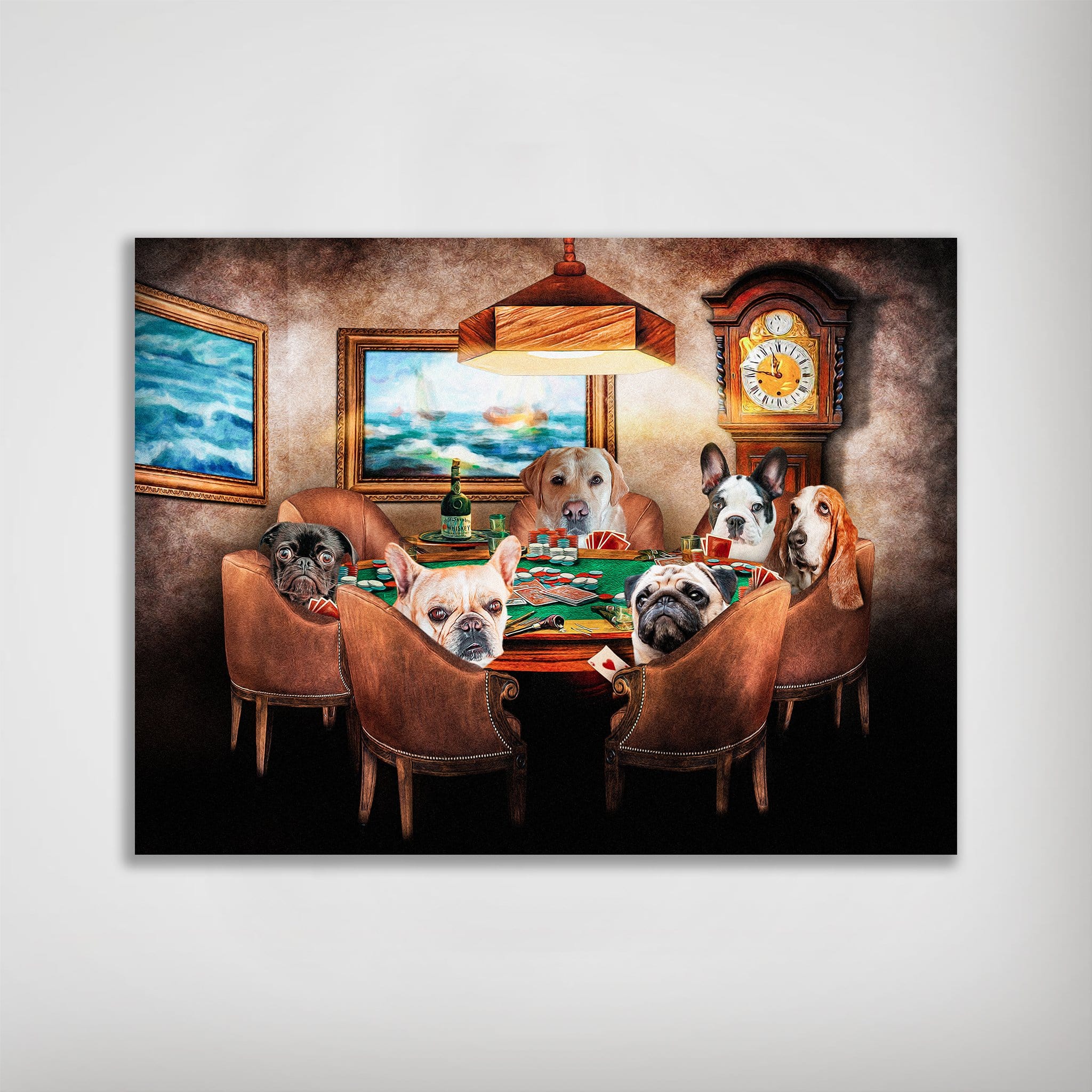 &#39;The Poker Players&#39; Personalized 6 Pet Poster