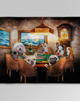 'The Poker Players' Personalized 7 Pet Blanket
