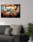 'The Poker Players' Personalized 7 Pet Canvas