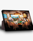 Lienzo personalizado con 7 mascotas de pie 'The Poker Players'