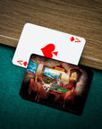 'The Poker Players' Personalized 2 Pet Playing Cards