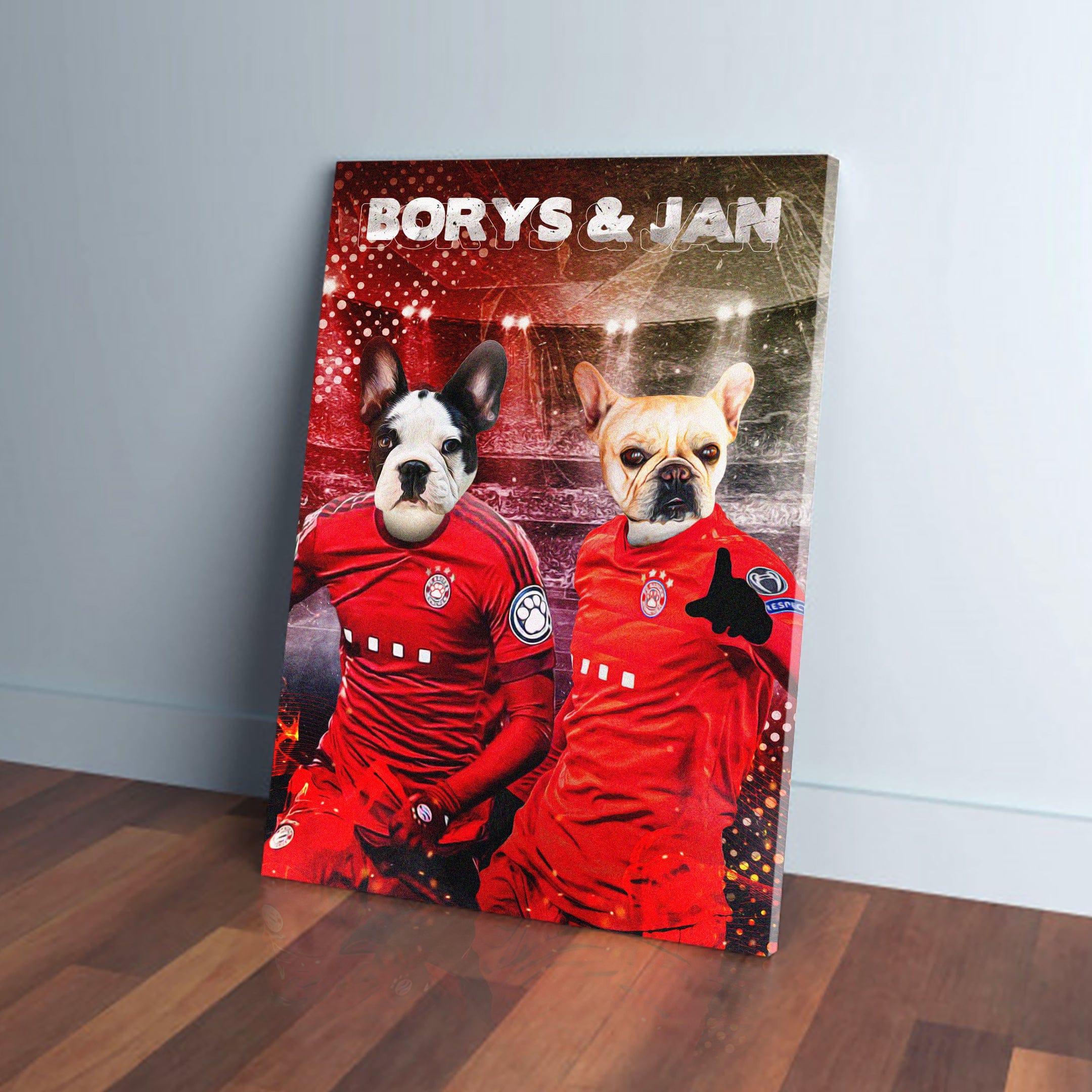 &#39;Poland Doggos&#39; Personalized 2 Pet Canvas