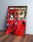 'Poland Doggos' Personalized 2 Pet Canvas