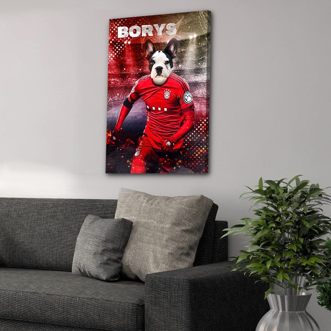 &#39;Poland Doggos Soccer&#39; Personalized Pet Canvas