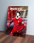 Lienzo personalizado para mascotas 'Polonia Doggos Soccer'