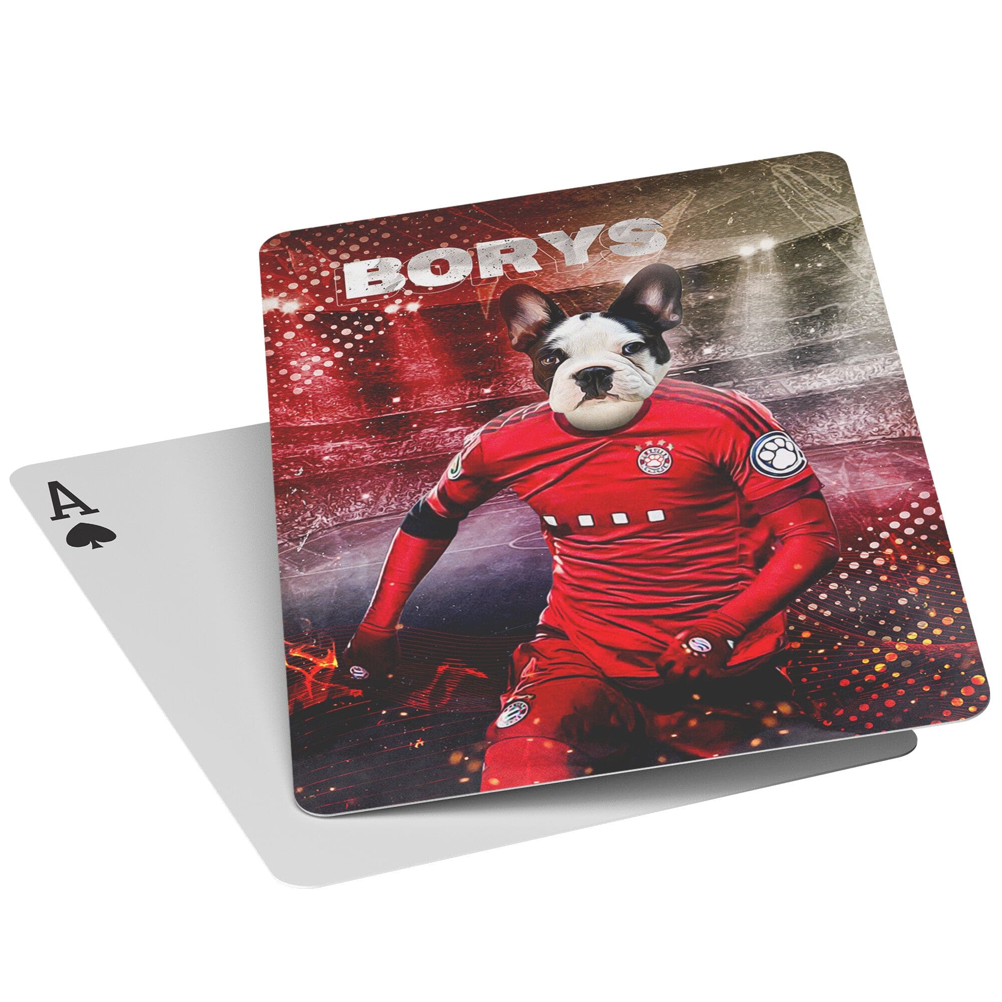 &#39;Poland Doggos Soccer&#39; Personalized Pet Playing Cards