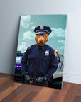 Lienzo Personalizado para Mascotas 'El Oficial de Policía'