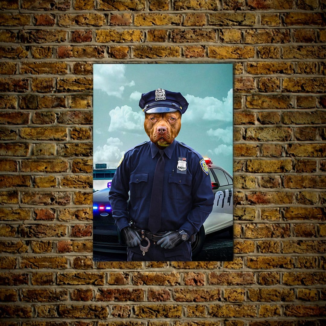 'The Police Officer' Personalized Dog Poster