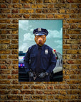 Póster Perro personalizado 'El oficial de policía'