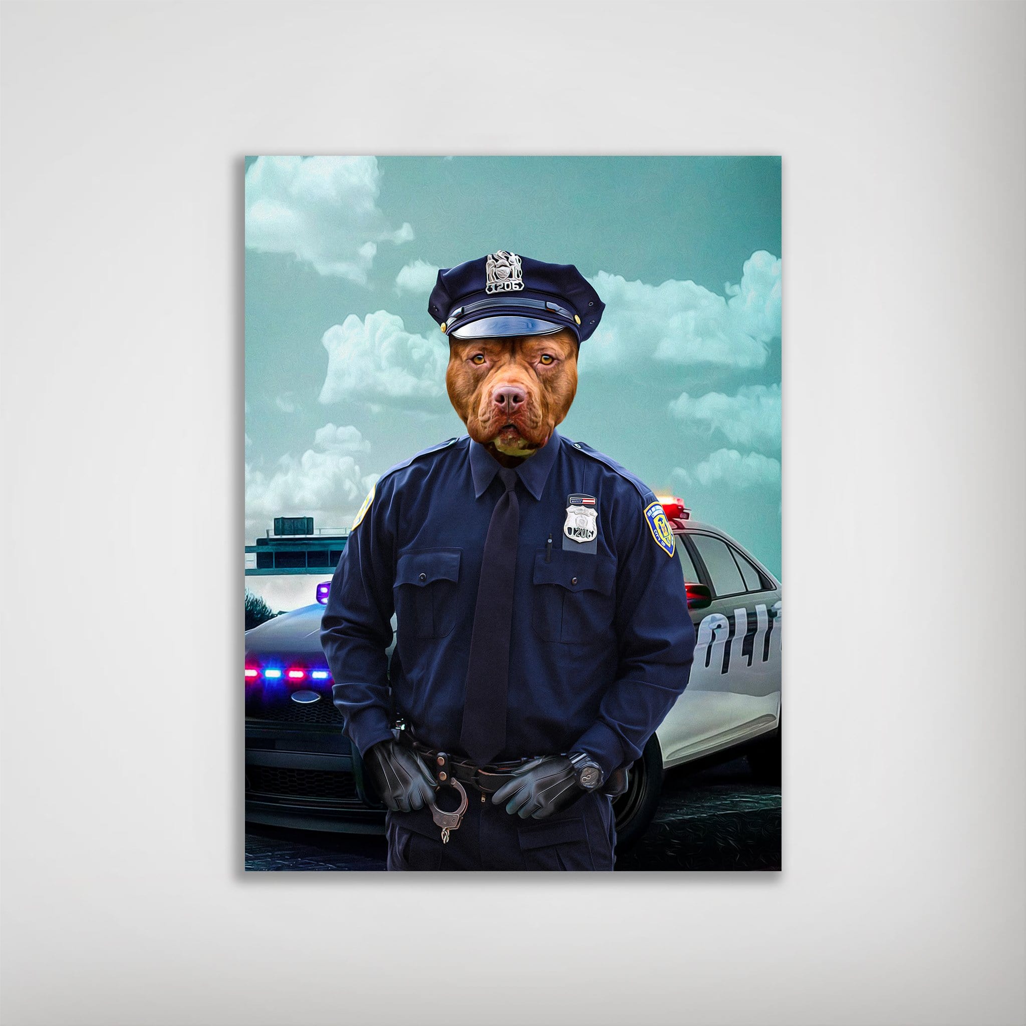 Póster Perro personalizado &#39;El oficial de policía&#39;