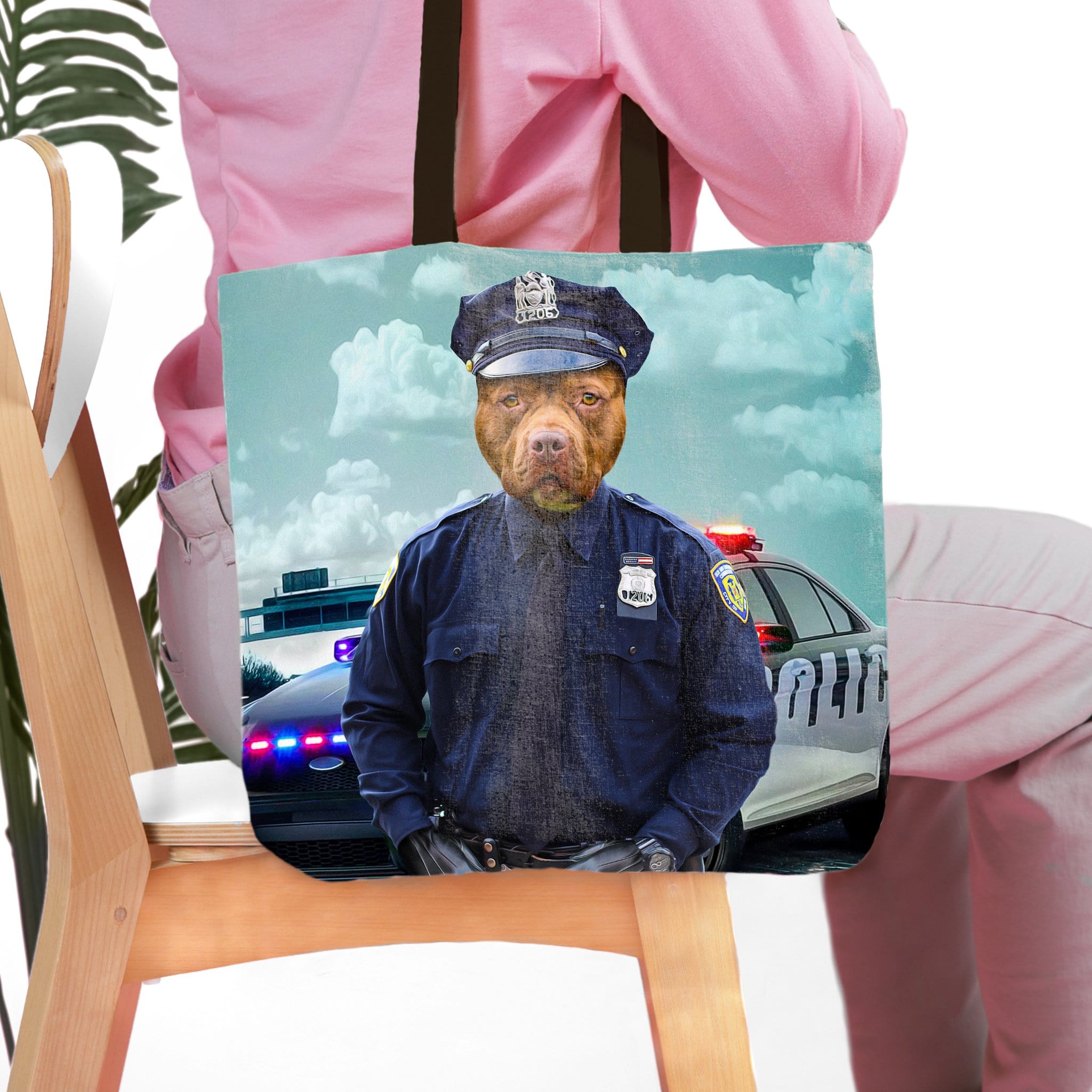 &#39;The Police Officer&#39; Personalized Tote Bag