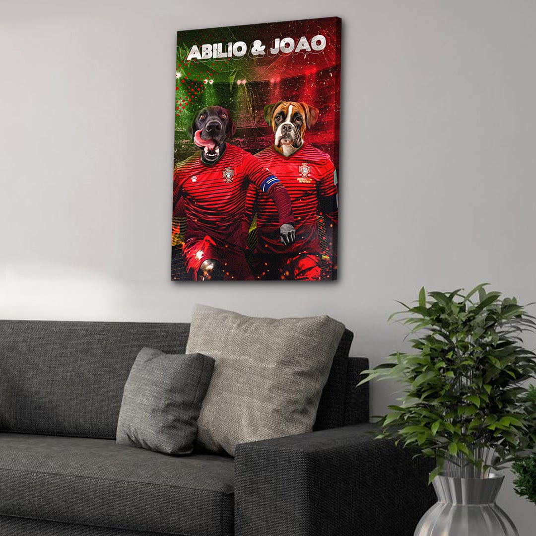 &#39;Portugal Doggos&#39; Personalized 2 Pet Canvas