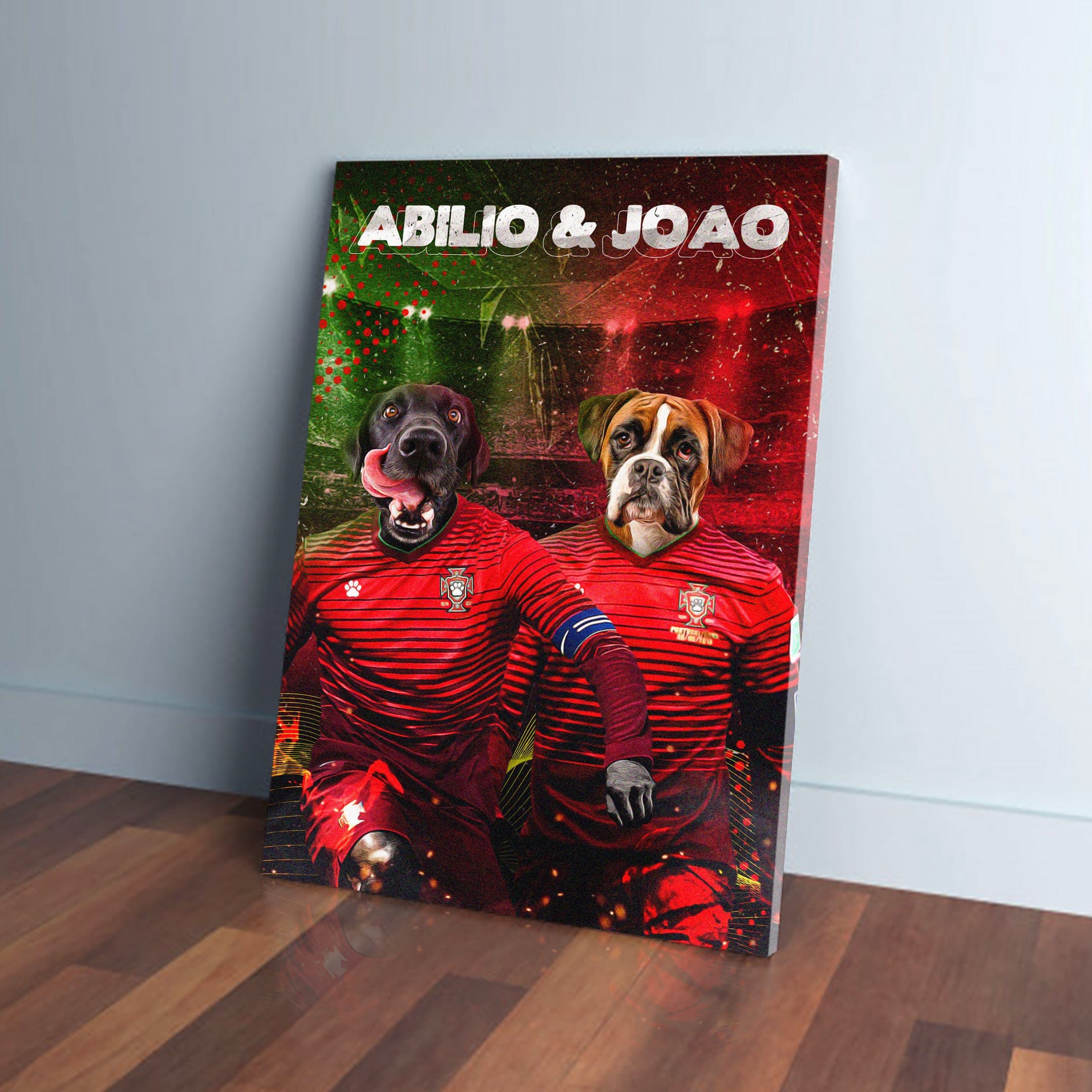&#39;Portugal Doggos&#39; Personalized 2 Pet Canvas