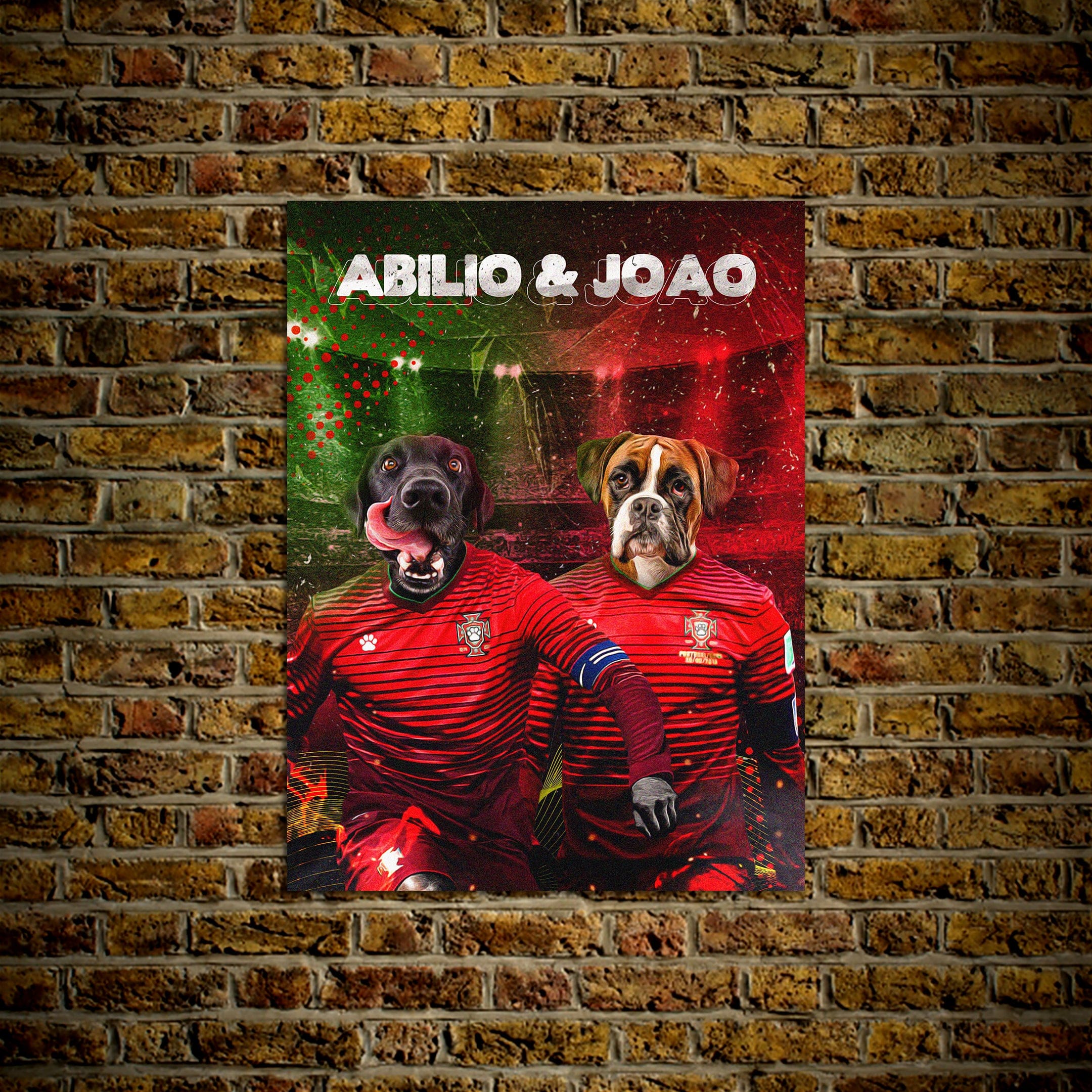 &#39;Portugal Doggos&#39; Personalized 2 Pet Poster