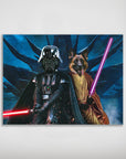 Póster personalizado para 2 mascotas 'Darth Woofer y Jedi-Doggo'