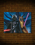 'Darth Woofer & Jedi-Doggo' Personalized 2 Pet Poster