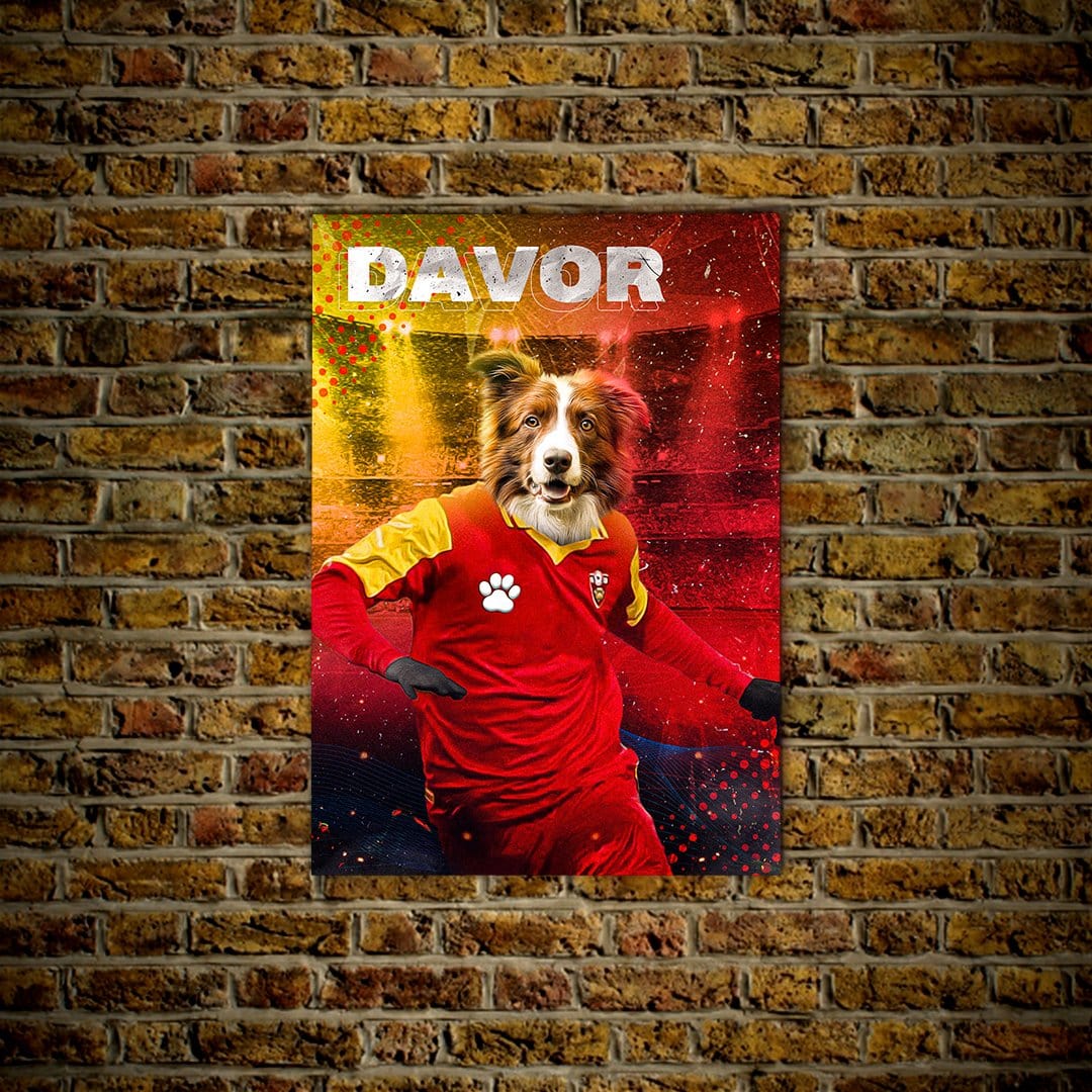 &#39;Montenegro Doggos Soccer&#39; Personalized Pet Poster