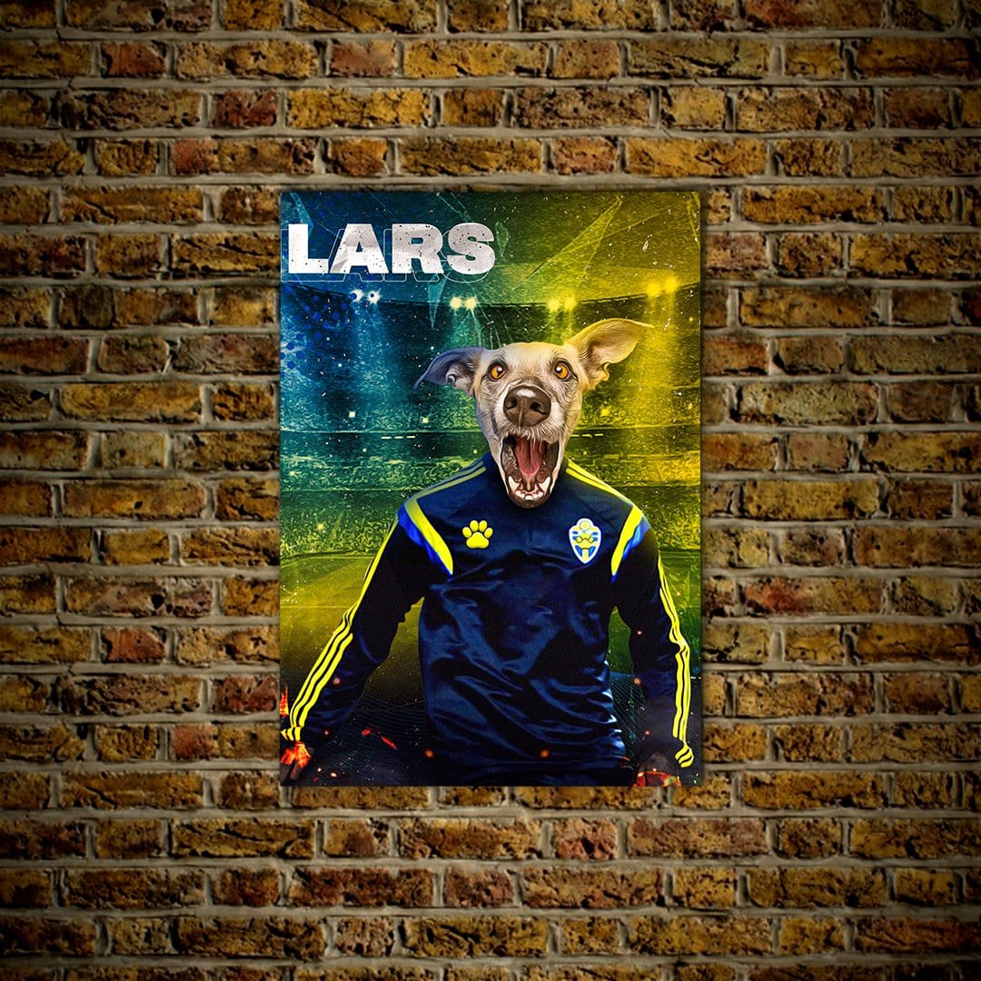 &#39;Sweden Doggos Soccer&#39; Personalized Pet Poster