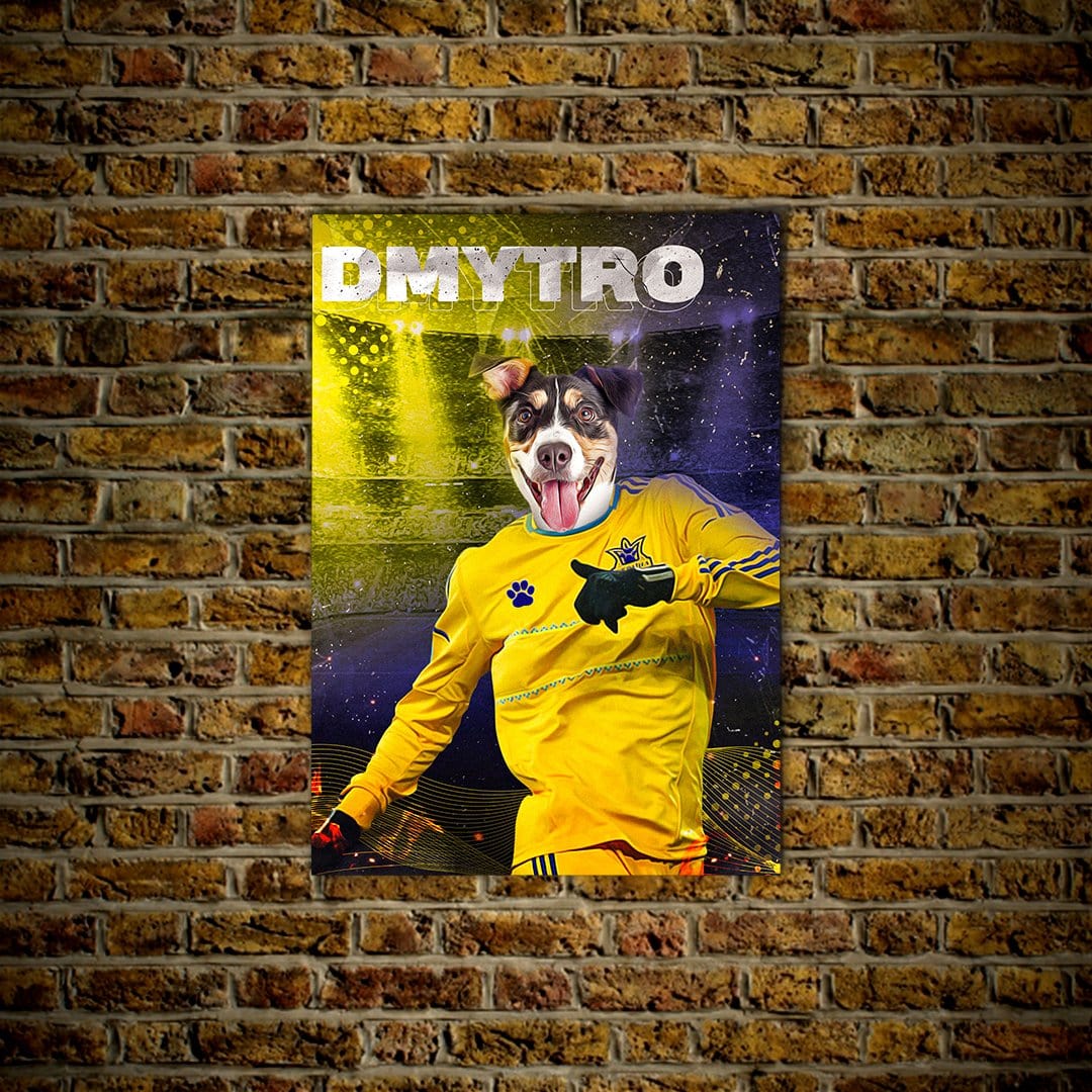 Póster Mascota personalizada &#39;Ukraine Doggos Euro Football&#39;