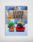 'South Bark' Personalized 2 Pet Poster