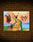 'The Rainbow Bridge 3 Pet' Personalized 3 Pet Poster