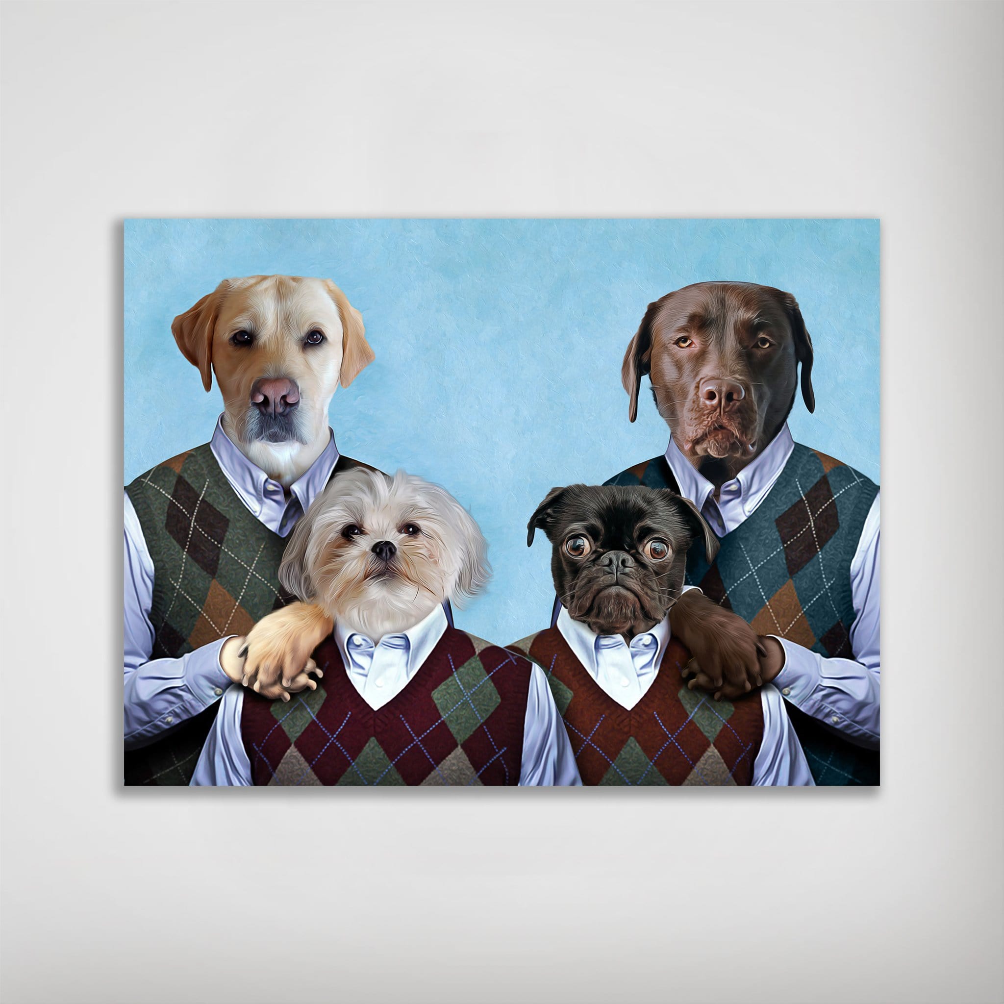 &#39;Step Doggos&#39; Personalized 4 Pet Poster
