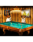 'The Pool Players' Personalized 2 Pet Poster