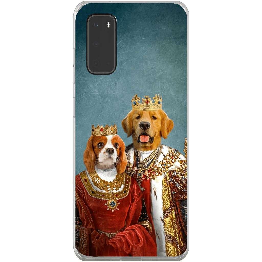Funda para móvil personalizada con 2 mascotas &#39;Rey y Reina&#39;