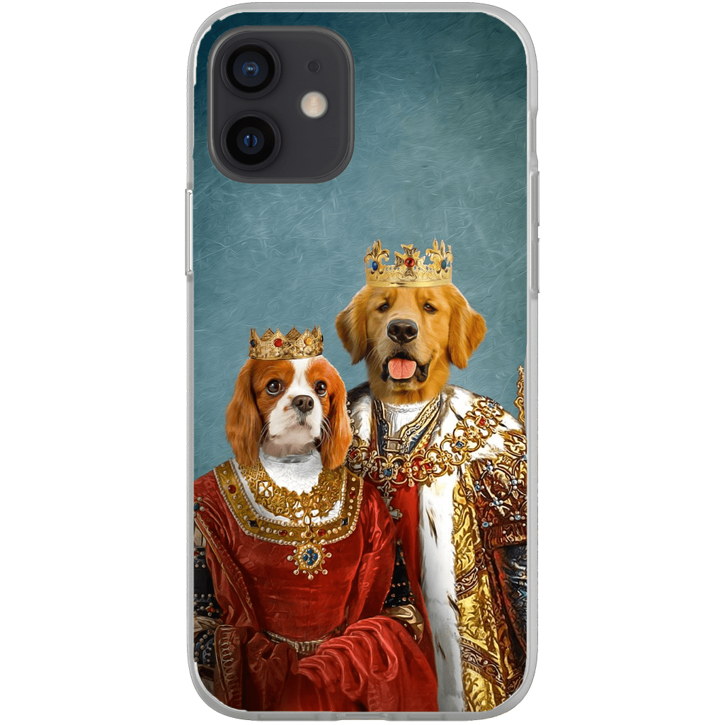 &#39;King and Queen&#39; Personalized 2 Pets Phone Case