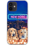 Funda personalizada para teléfono con 2 mascotas 'Doggos of New York'