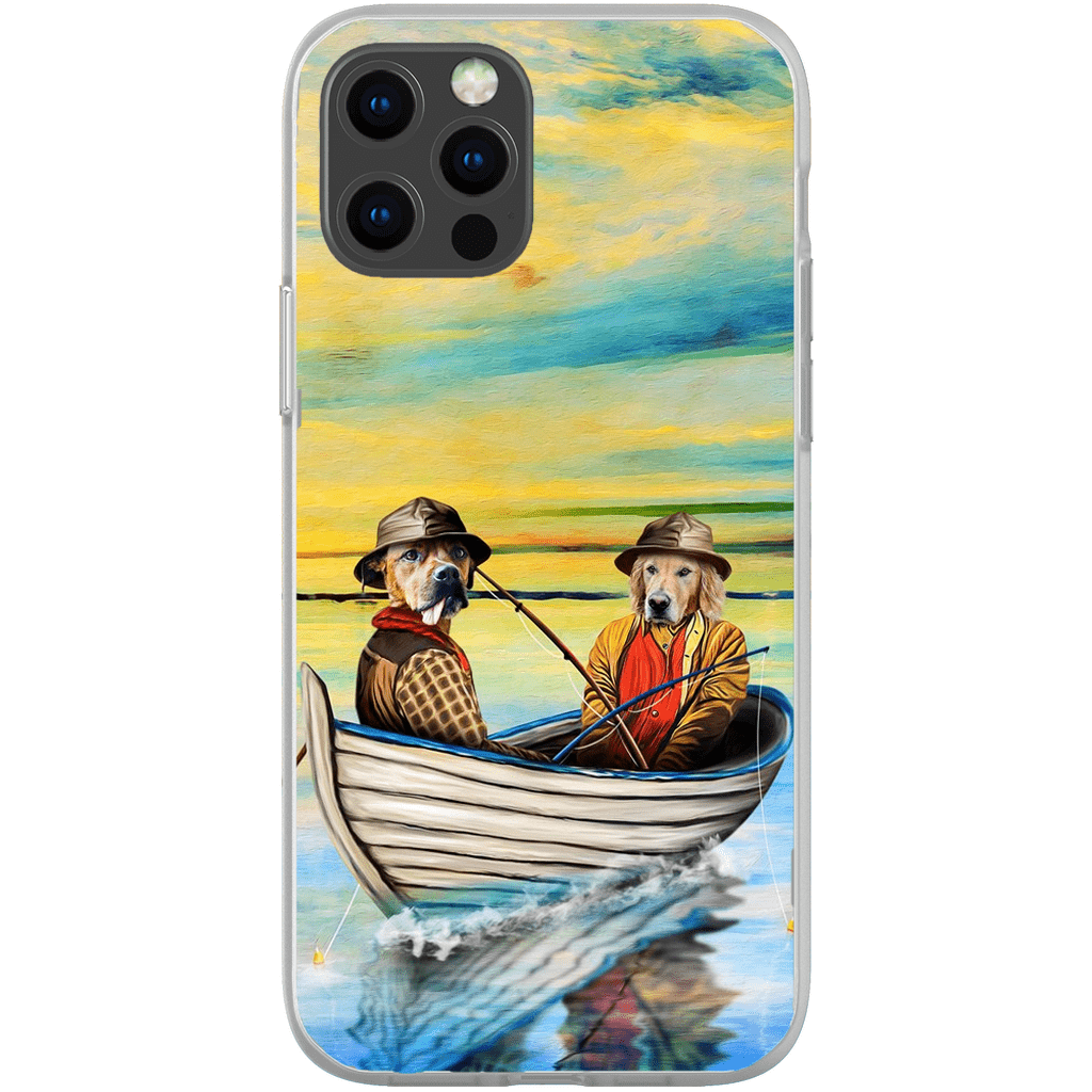&#39;Los Pescadores&#39; Funda personalizada para teléfono con 2 mascotas
