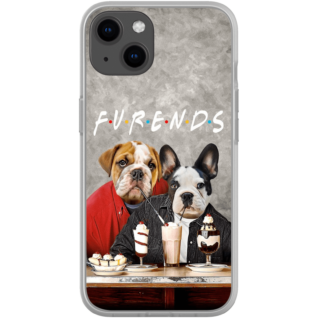 &#39;Furends&#39; Funda personalizada para teléfono con 2 mascotas