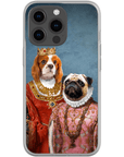 Funda personalizada para teléfono con 2 mascotas 'Reina y Archiduquesa'